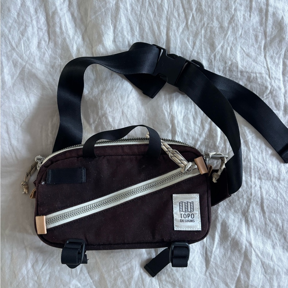 Topo Designs Black and Brown Belt Bag